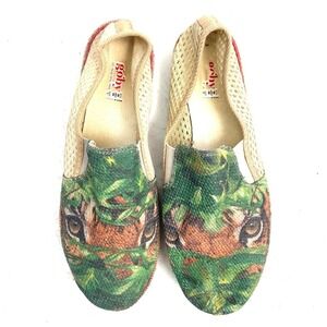 Goby Tiger Graphic Espadrille Slip On Shoes Size 11